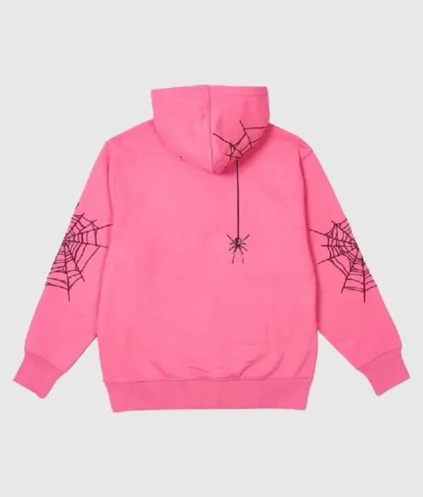 Palace Sp5der Zip Hoodie Shock Pink Palace Logo