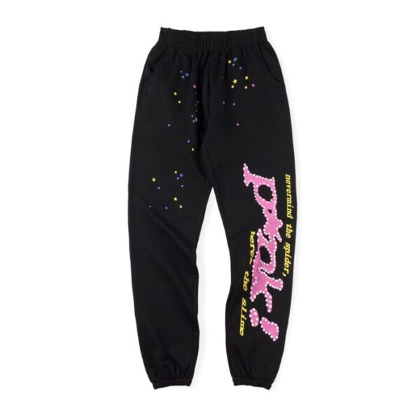 Pink Black Sp5der Sweatpant