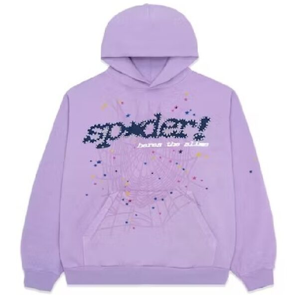 Sp5der Acai Hoodie Purple