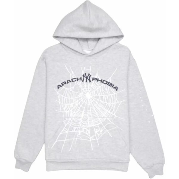 Sp5der Arach NY Phobia Hoodie Ash Grey