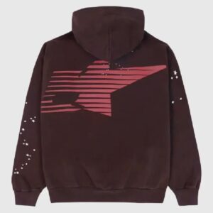 Sp5der Araignee Hoodie Brown Sp5der Pink Logo