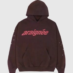 Sp5der Araignee Hoodie Brown Sp5der Pink Logo